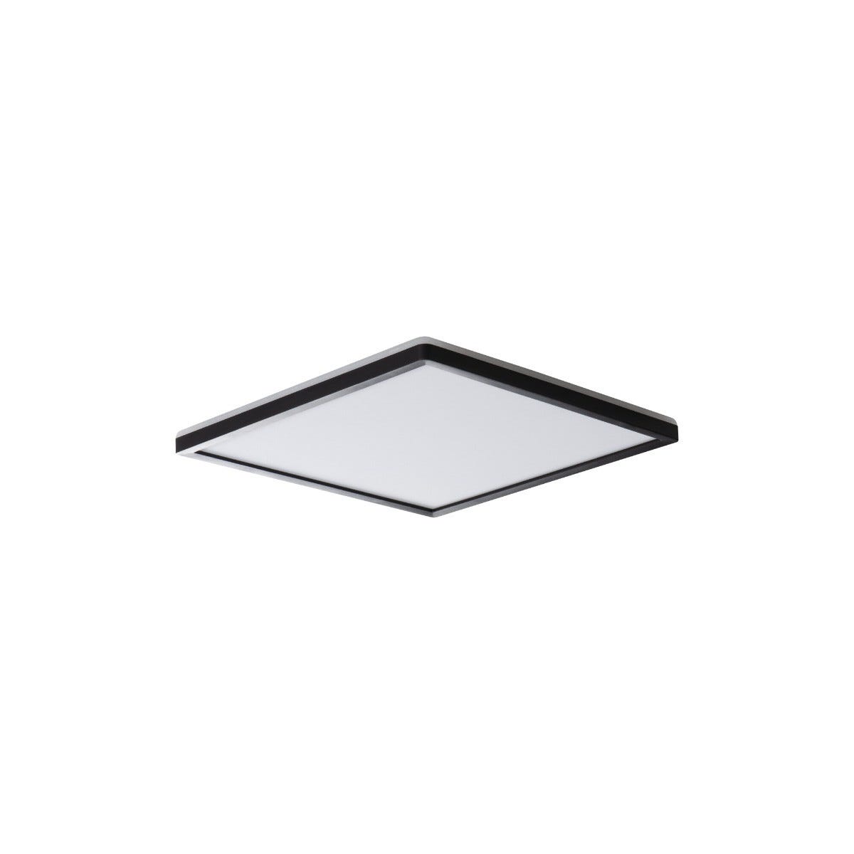 Plafonnier LED 12,3W carré noir 22,5cm IP54 CCT Kanlux | Leroy Merlin