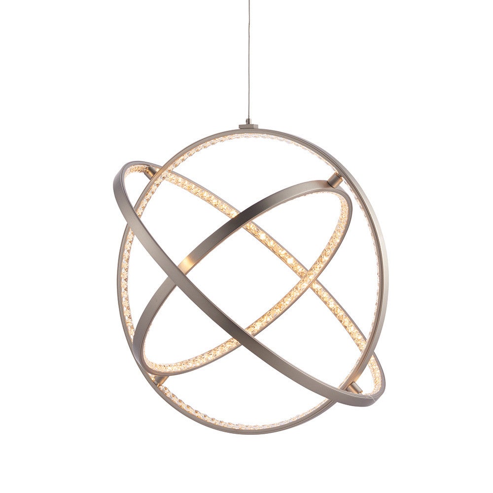 Lampa sufitowa trzy ringi LED ETERNITY 42W ciepła 1800lm metal matowy nikiel wym:200x50x50cm IP20 Endon