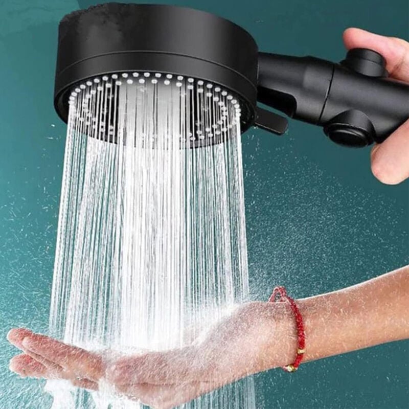 Pommeau De Douche à Main Haute Pression - 6 Types De Jet Réglables - Économie D'eau - Grande Surface - Réglage à Une Main