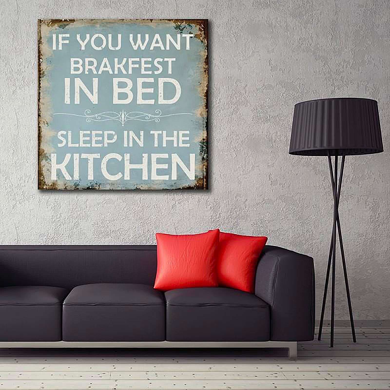 Tableau si vous voulez brakfest au lit - 100 x 100 cm - 3