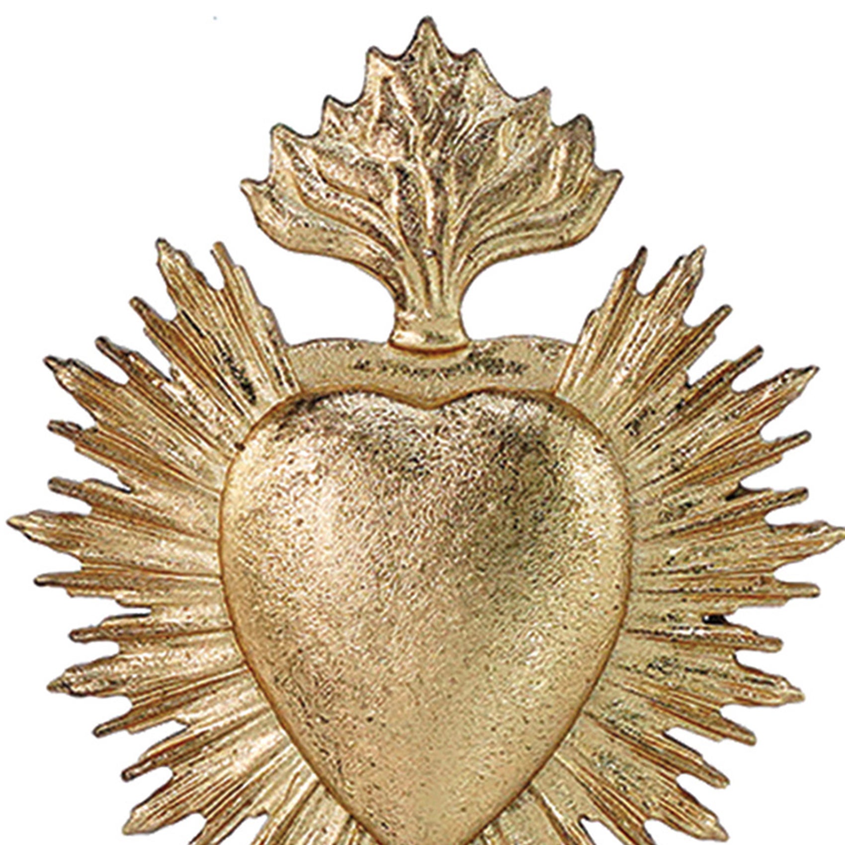 Petit Ex-voto déco murale - Doré - 7.8x9.7 cm - Métal - 2