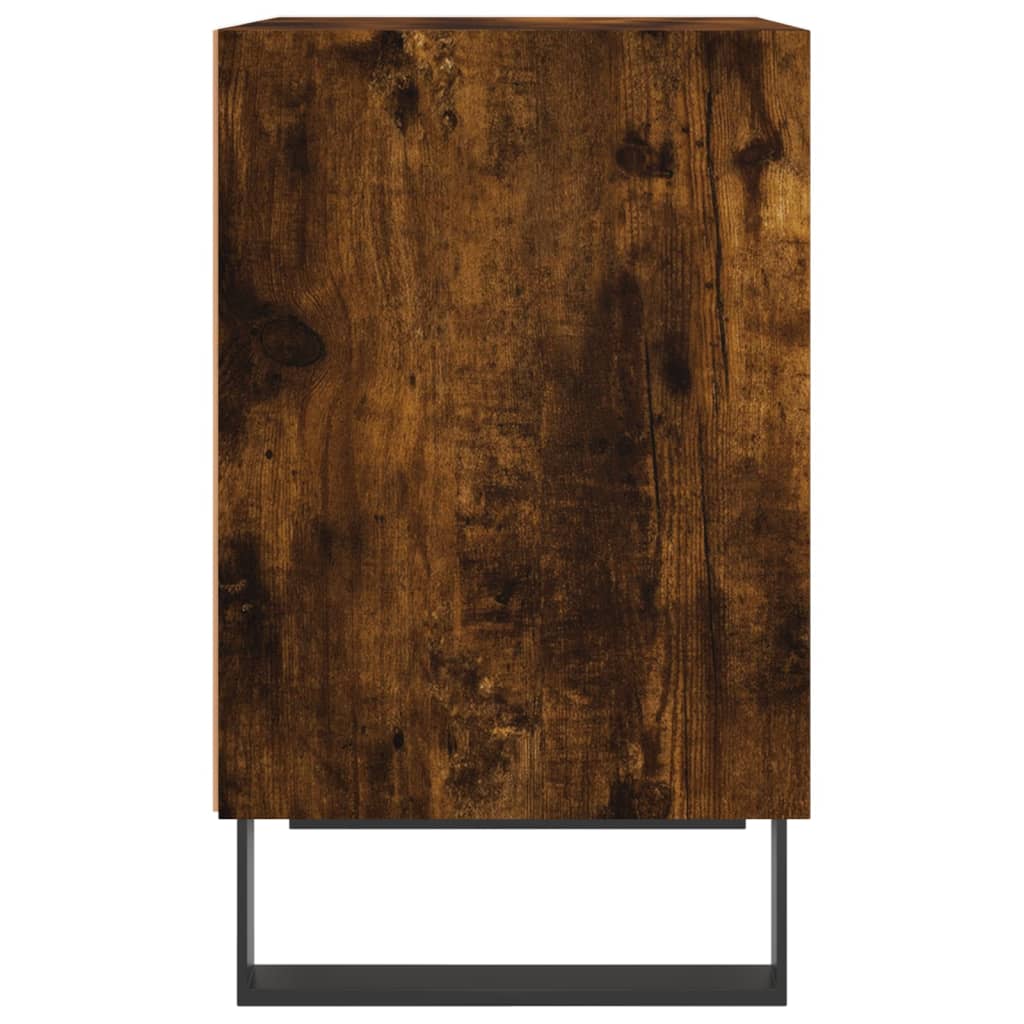 Table de chevet chêne fumé 40x30x50 cm bois d'ingénierie - 4