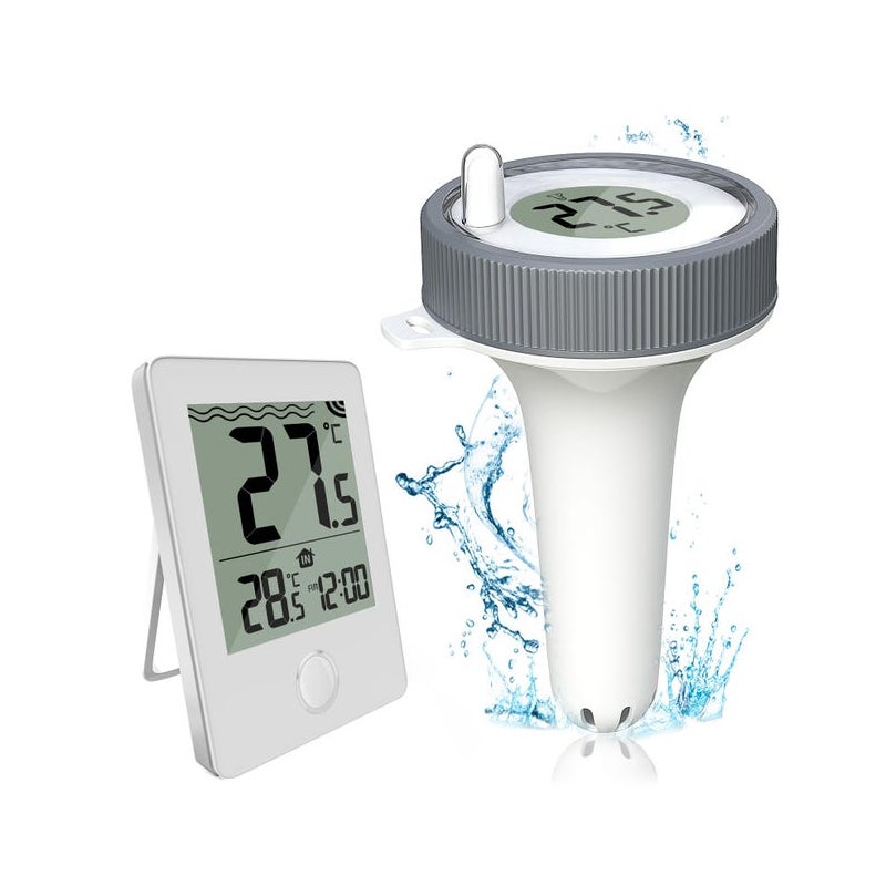 Pływający termometr basenowy, łatwy do odczytu, bezprzewodowy cyfrowy termometr basenowy z funkcją RCC, zdalny termometr basenowy