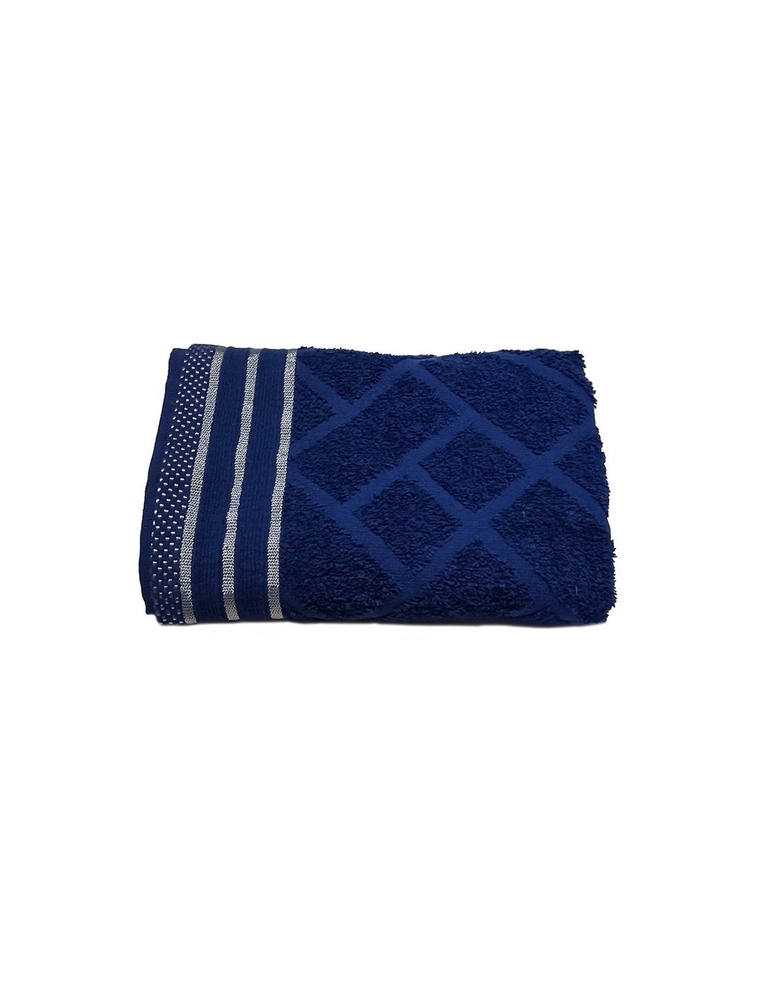 Toalla JACQUARD Azul eléctrico - 70x140cm | Leroy Merlin