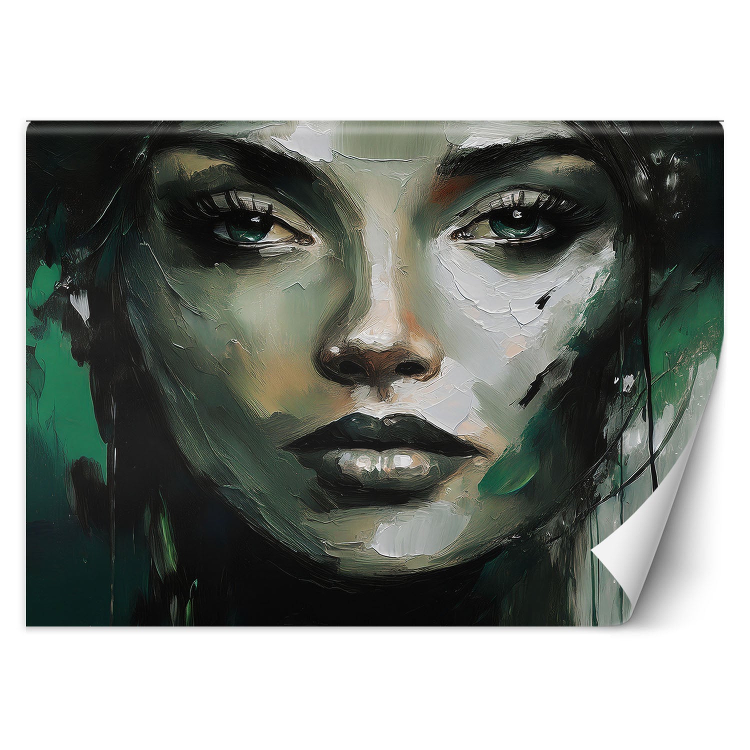 Fototapeta, Kobieta Abstrakcja Zielony 100x70