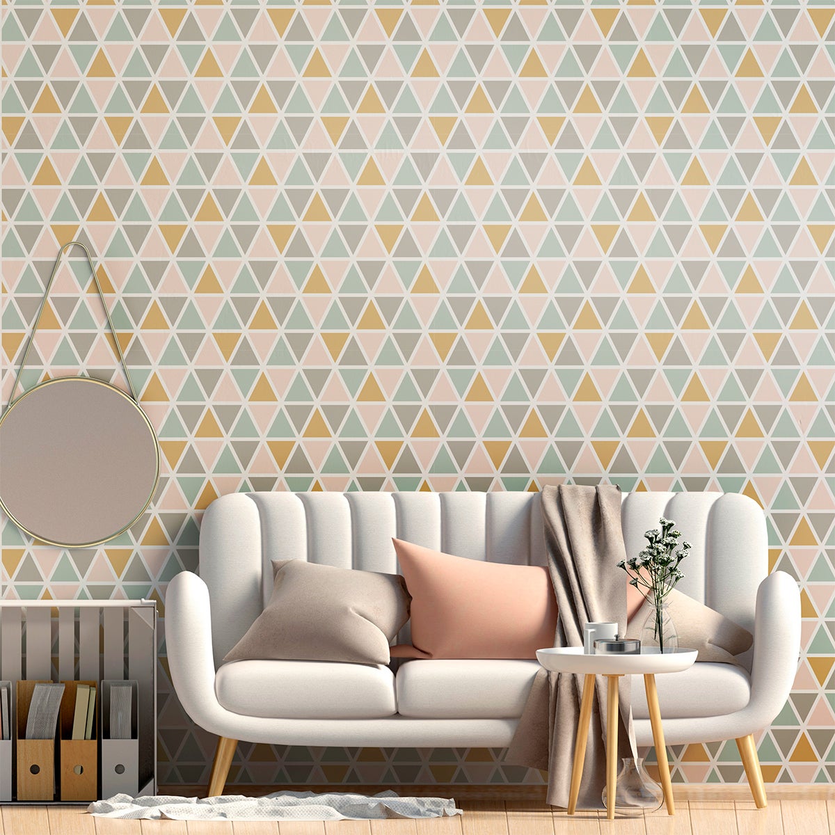 Vinilo papel pintado escandinavo stockholm - adhesivo de pared - revestimiento sticker mural decorativo - 60x60cm