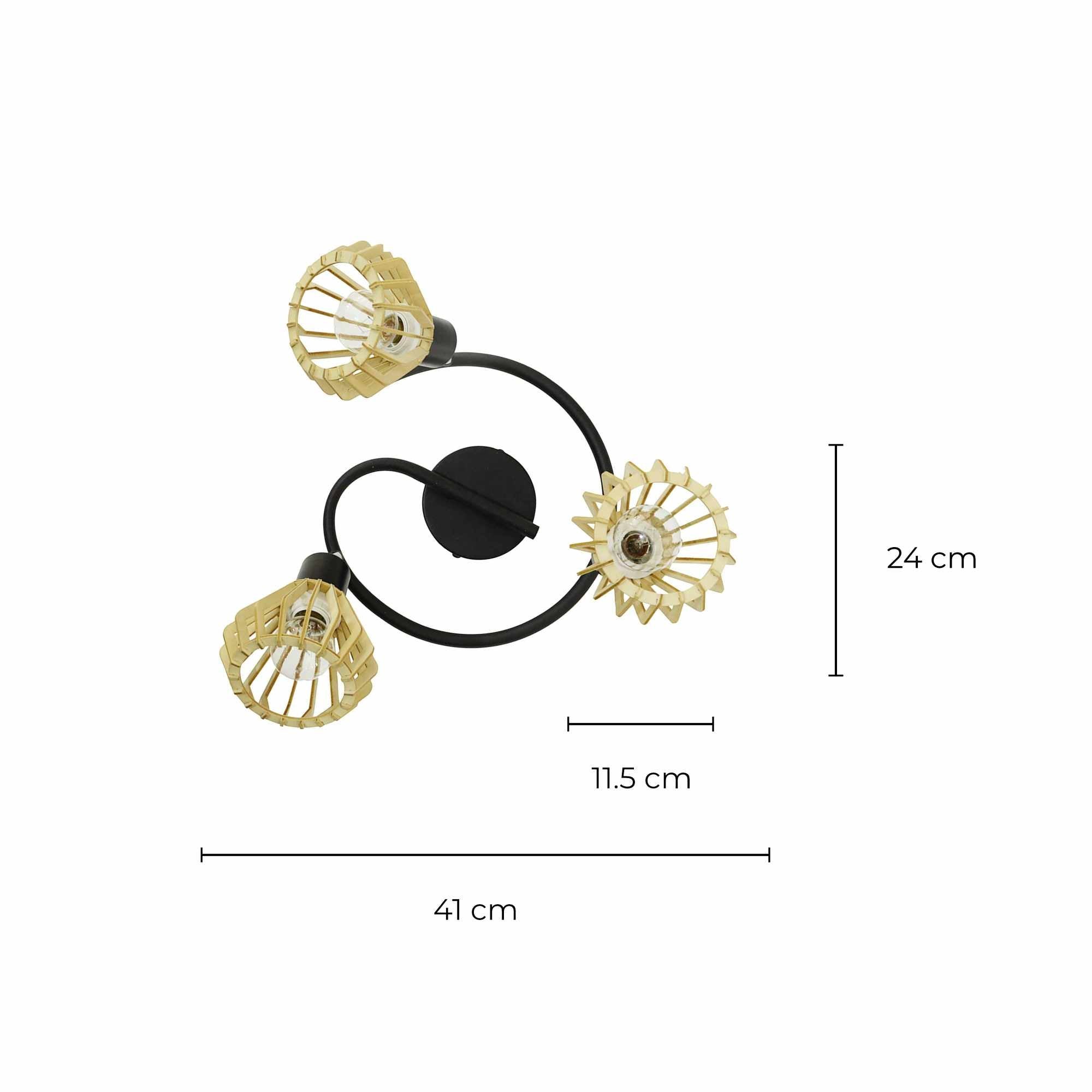 Plafonnier en bois 3 lumières - DODENCE - C-Création - 3