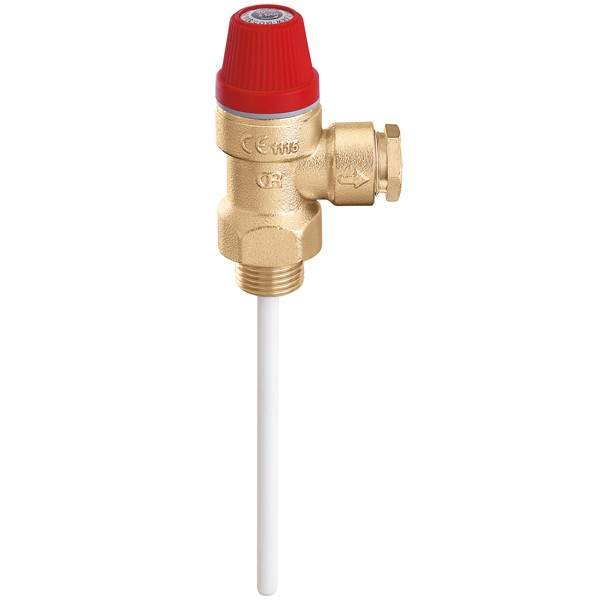 Valvola di sicurezza combinata temperatura e pressione Caleffi 309 - 3/4” M x Ø 22 10 bar