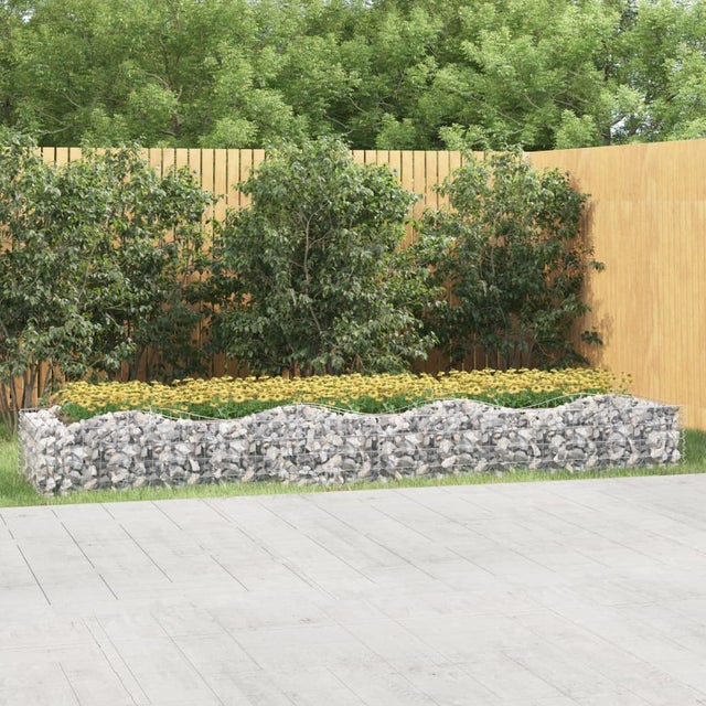 Arriate de gaviones forma arco hierro galvanizado 400x100x50 cm vidaXL