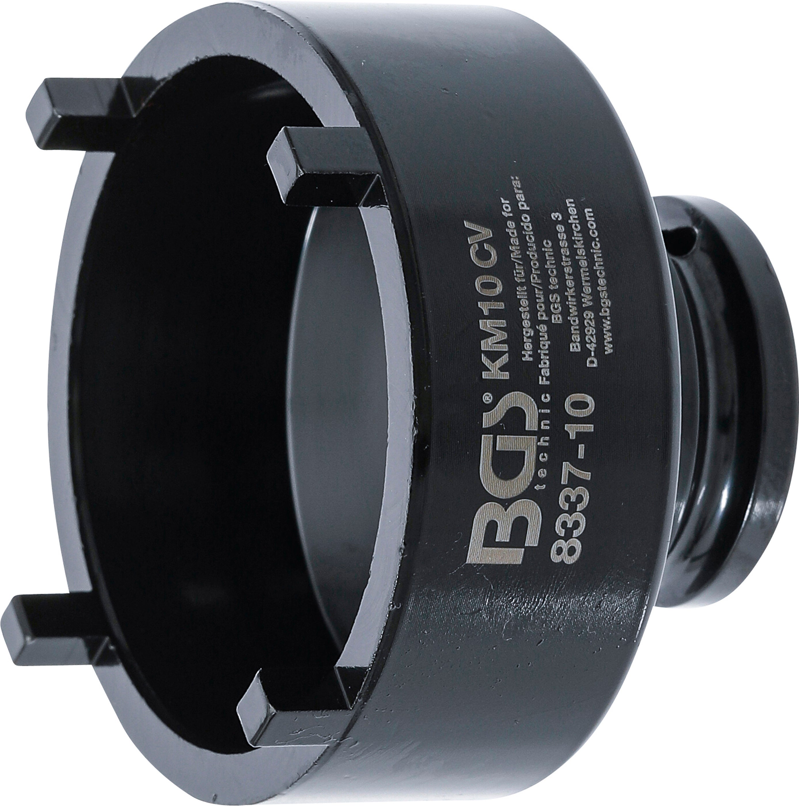 BGS Klucz do nakrętek koronowych czop zewnętrzny KM10 - 8337-10