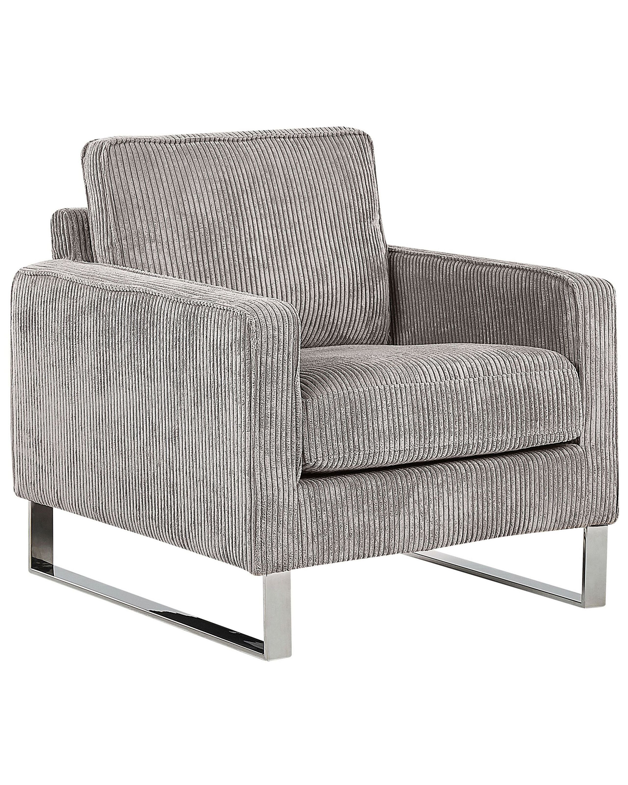 Poltrona VIND Velluto a coste Grigio chiaro - 4