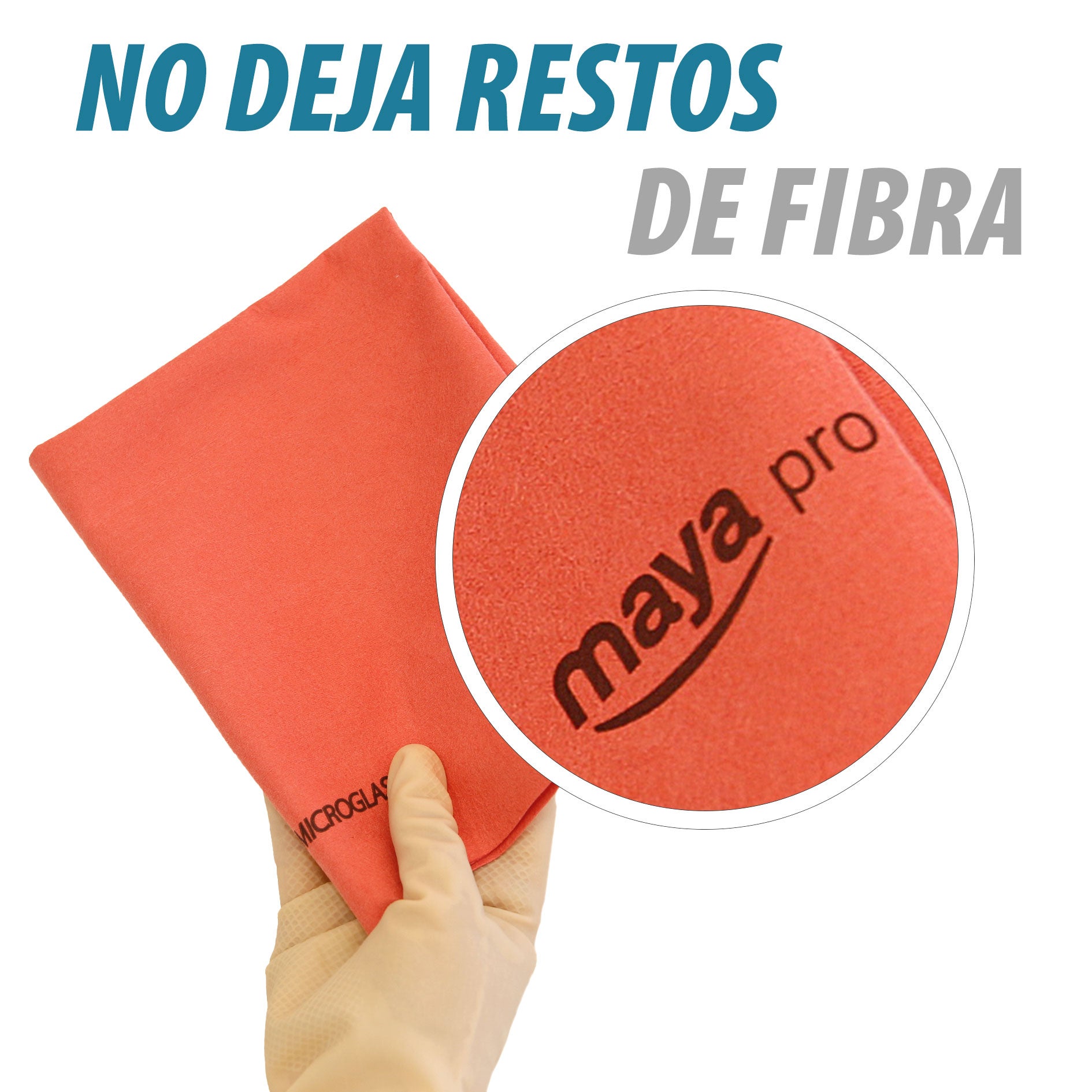 MAYA Bayeta Microglass con Precorte. Para Vajillas y Cristales. No Deja Marcas Muy Absorbente y Secado Rápido. 100% Microfibra. Rollo 6 Uds (Rojo) - 4