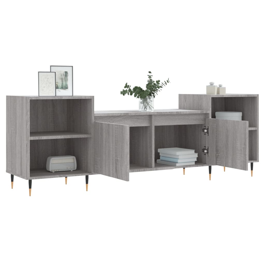 Meuble TV Sonoma gris 160x35x55 Bois d'ingénierie - 4