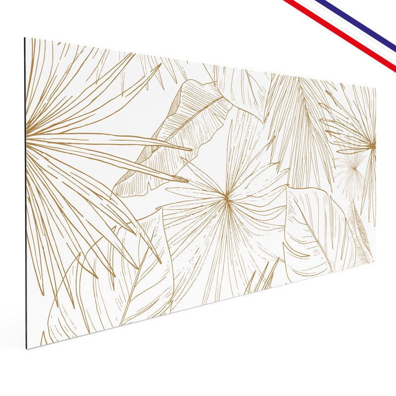 Crédence de salle de bain en Aluminium floral marron 140x30 cm (en 2 bandeaux) - Lamnar - 4
