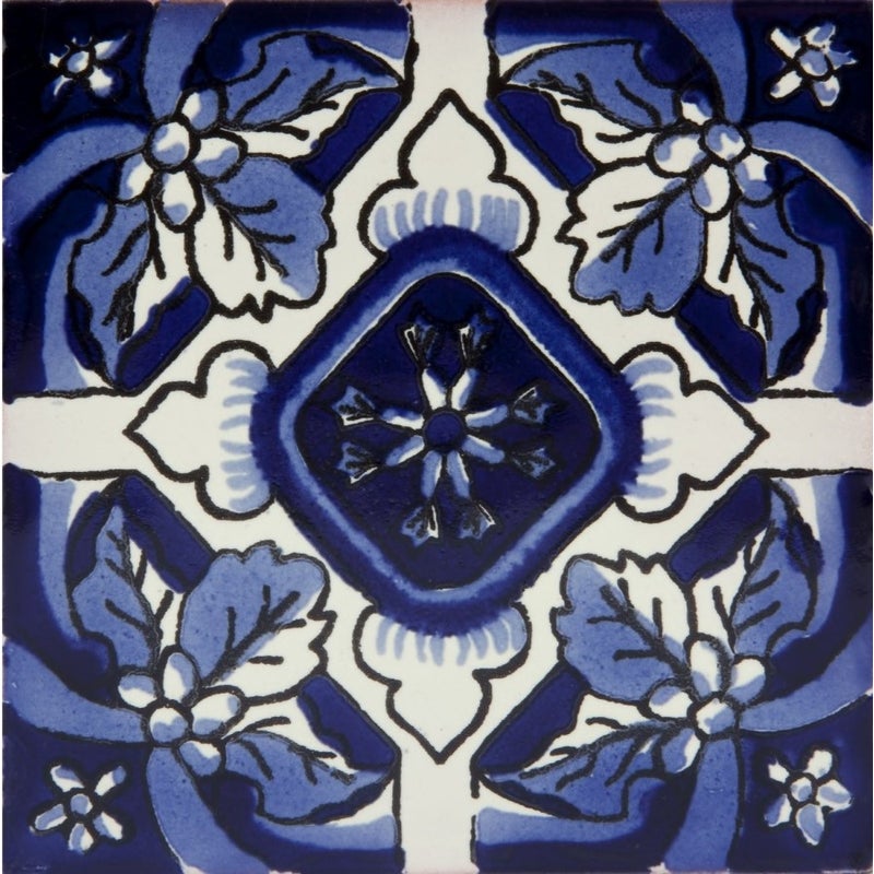 Meksykańskie płytki ceramiczne Oscuro – 30 unikalnych dekoracyjnych płytek ściennych z motywami 10,5x10,5 cm do łazienki, prysznica, kuchni