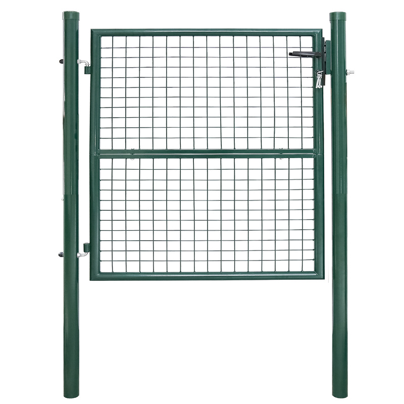 Cancello Da Giardino Verde 125x100 Cm Con Serratura | Recinzione A Griglia