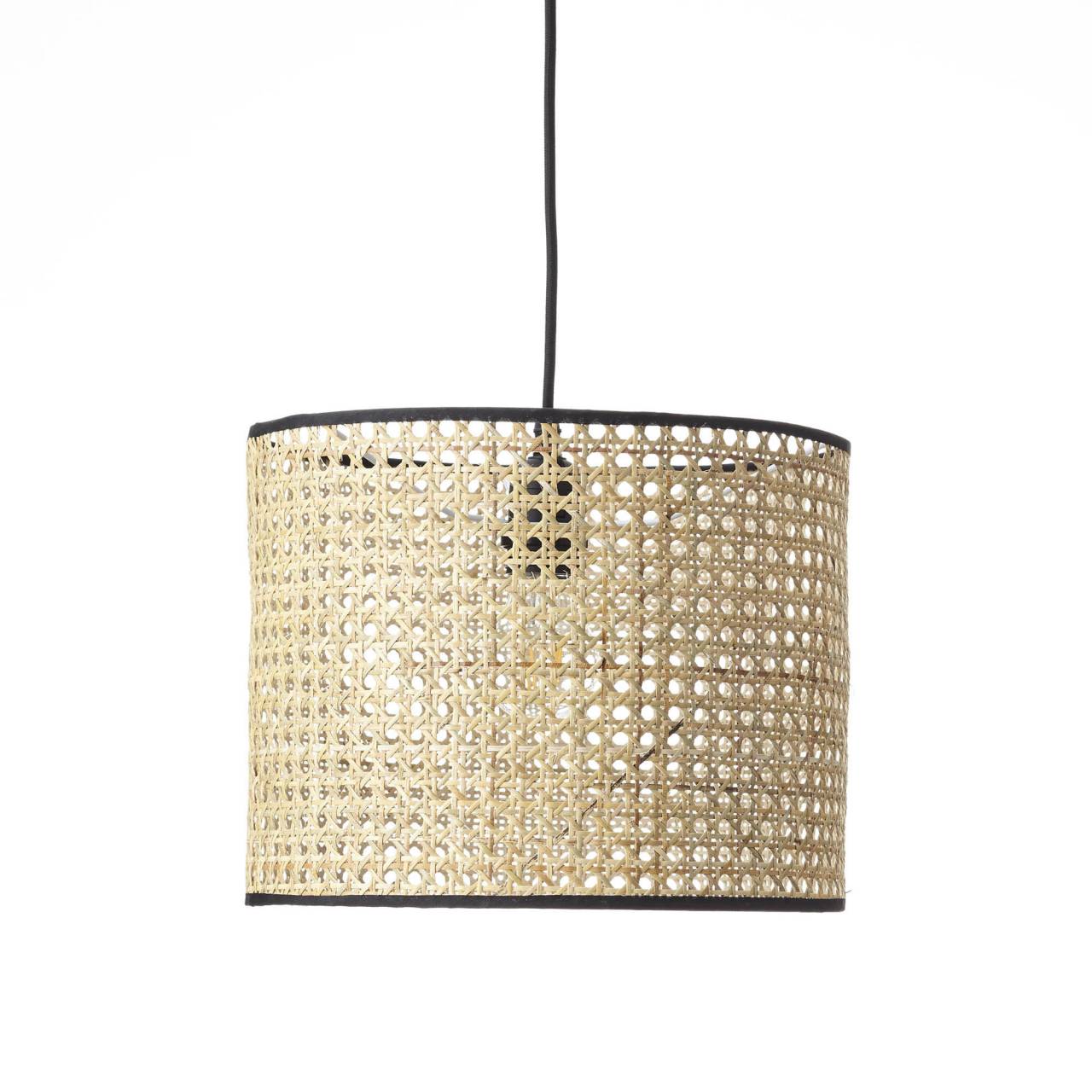 Lampa BRILLIANT, sufitowa Tanah 32cm czarna / naturalna, 1x A60, E27, 42W, odpowiednia do lamp LED - 3