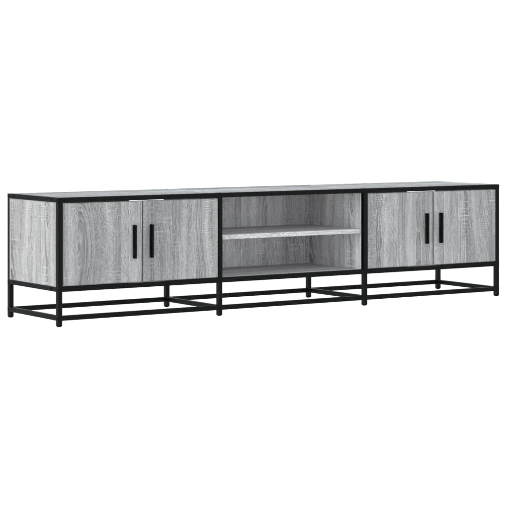 Meuble TV sonoma gris 180x35x41 cm bois d'ingénierie - 2