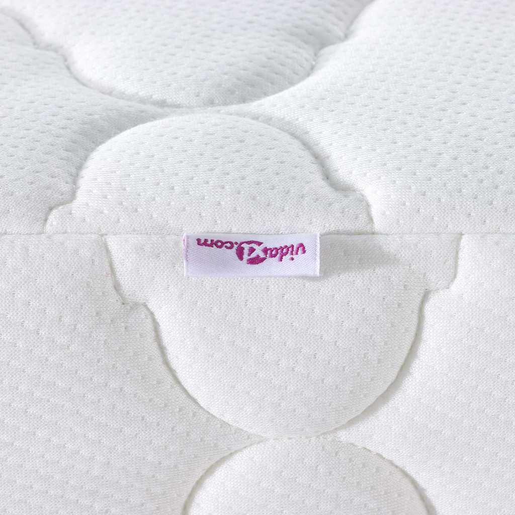 Matelas blanc 100 x 200 cm tissu jacquard - 8