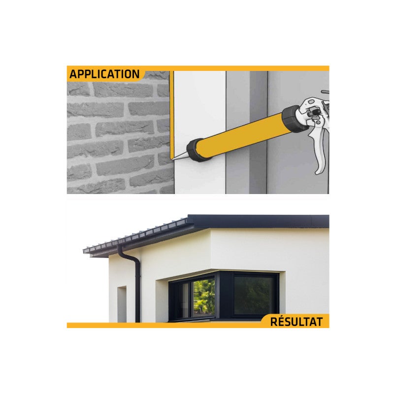 Mastic silicone SIKA SikaSeal 110 Menuiserie & Vitrage - Transparent - 300ml - 5