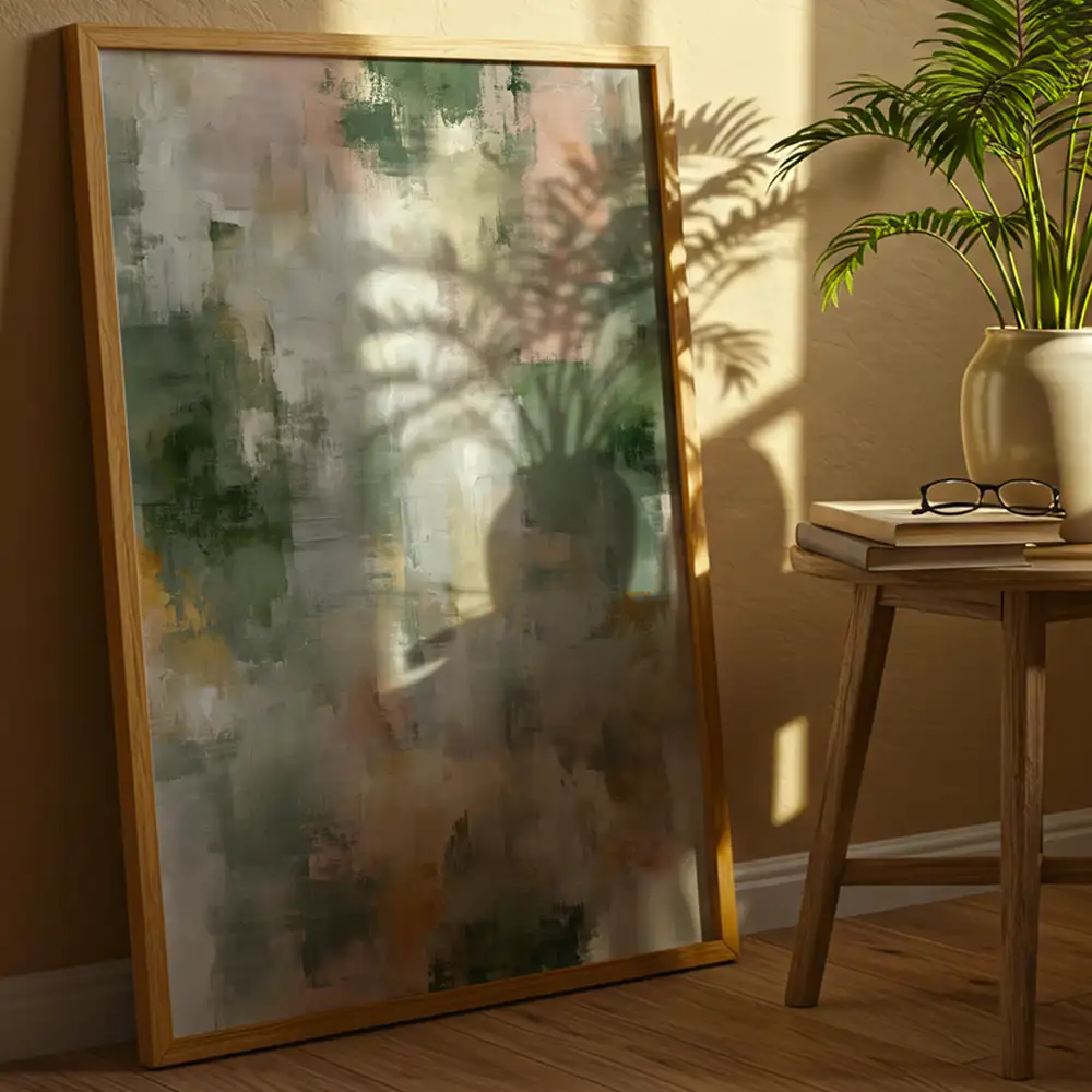 Lot de 4 posters vert sauge pour chambre à coucher, décoration de