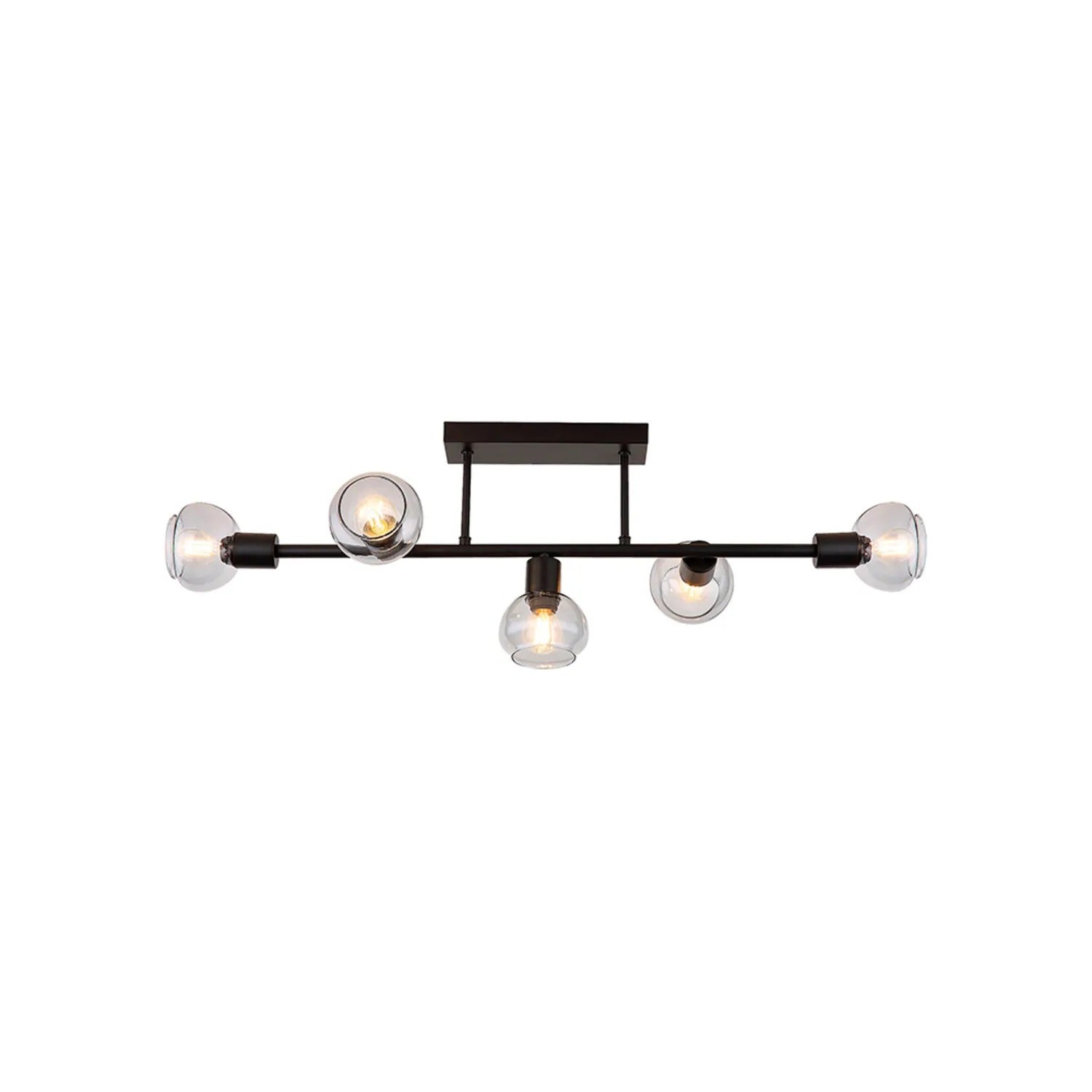 Lampa sufitowa Sullivan czarna-szkło dymne 5xE14x40W metal wym:27x83x25,5cm IP20 Rabalux