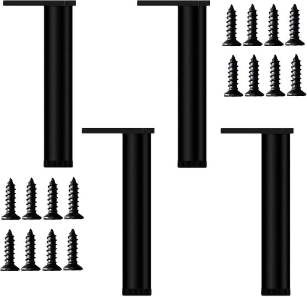 Zestaw 4 nóg meblowych, 50 mm regulowane nogi stołowe ze stali nierdzewnej, nogi meblowe do łazienki, biura, kuchni