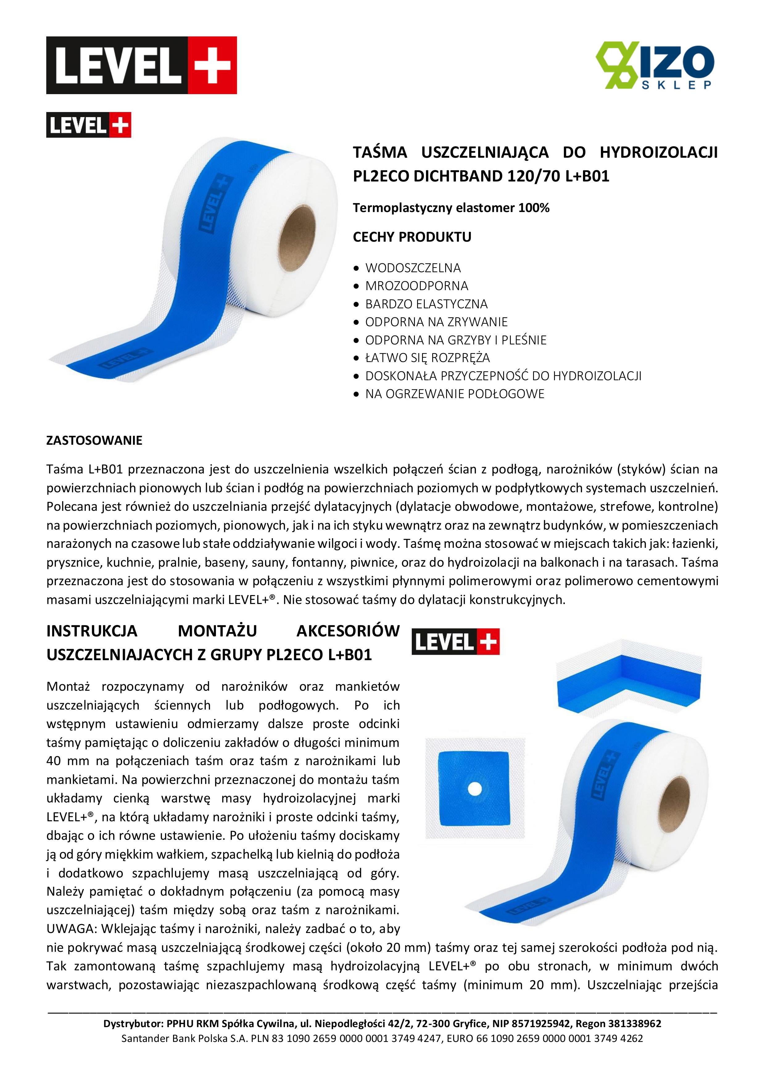 LEVEL+ Kit d'étanchéité pour douche Bandes d'étanchéité Film liquide 4kg SET304 - 7