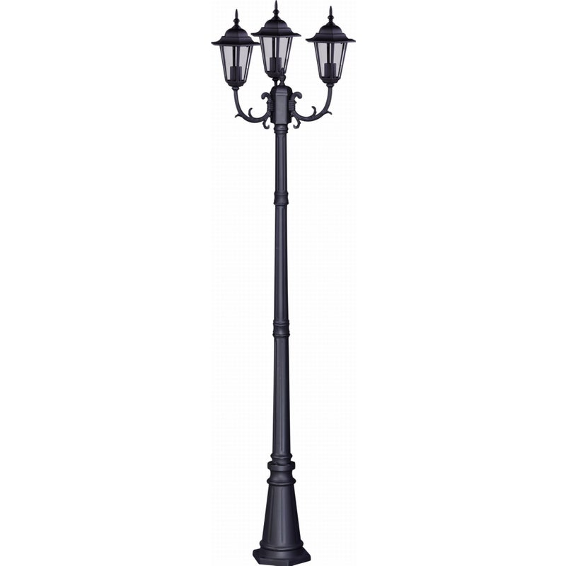 Latarnia ogrodowa Standard czarna 3xE27x60W IP44 wym: 243 x 66 x 27 cm metal Kaja