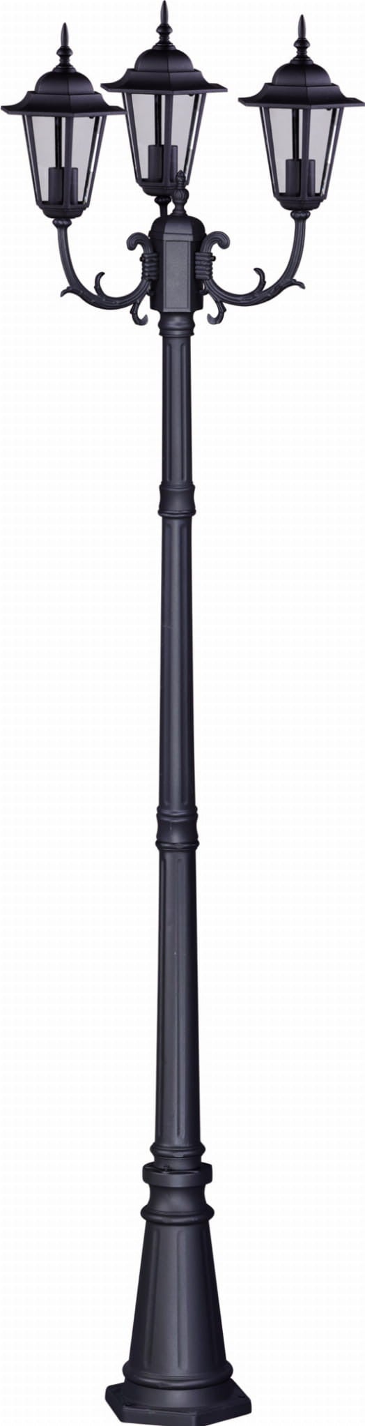 Latarnia ogrodowa Standard czarna 3xE27x60W IP44 wym: 243 x 66 x 27 cm metal Kaja