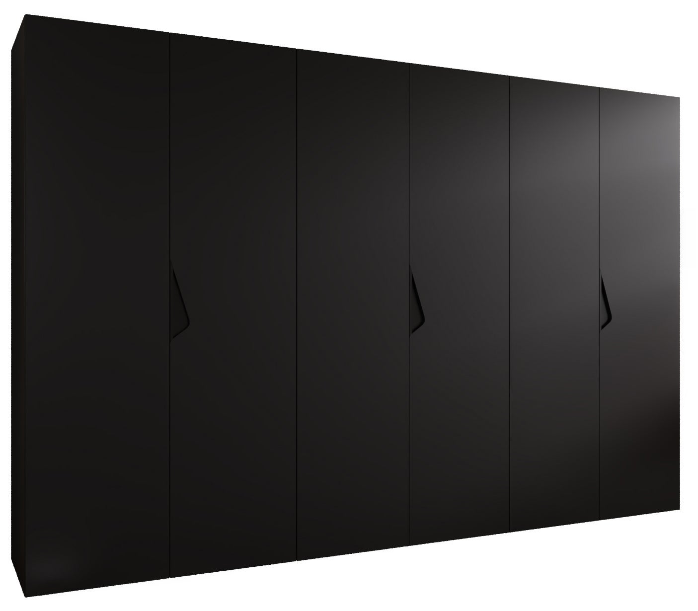 Szafa uchylna otwierana Sandi 1 300 (100x3) x 52 x 202 cm czarny + u. czarny