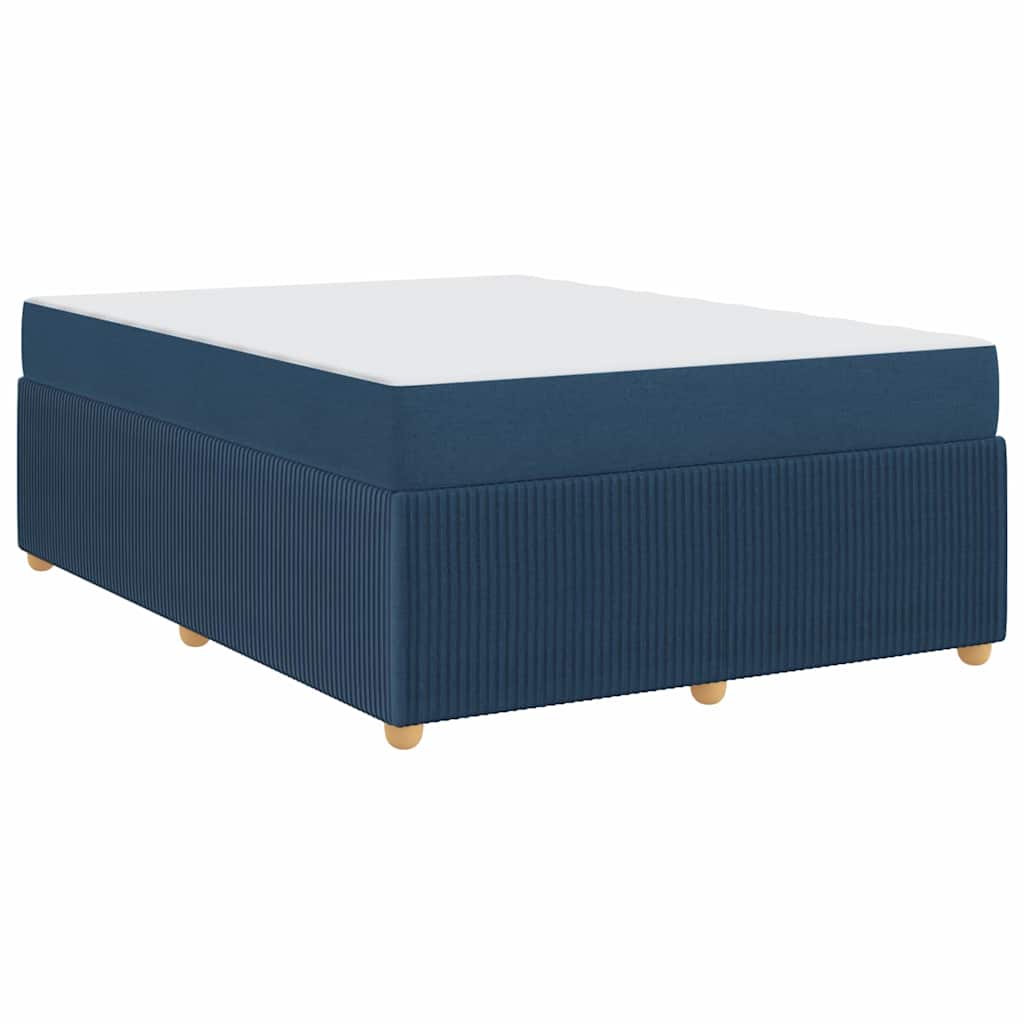 Cadre de lit avec matelas avec matelas Bleu 160 x 200 cm tissu - 2
