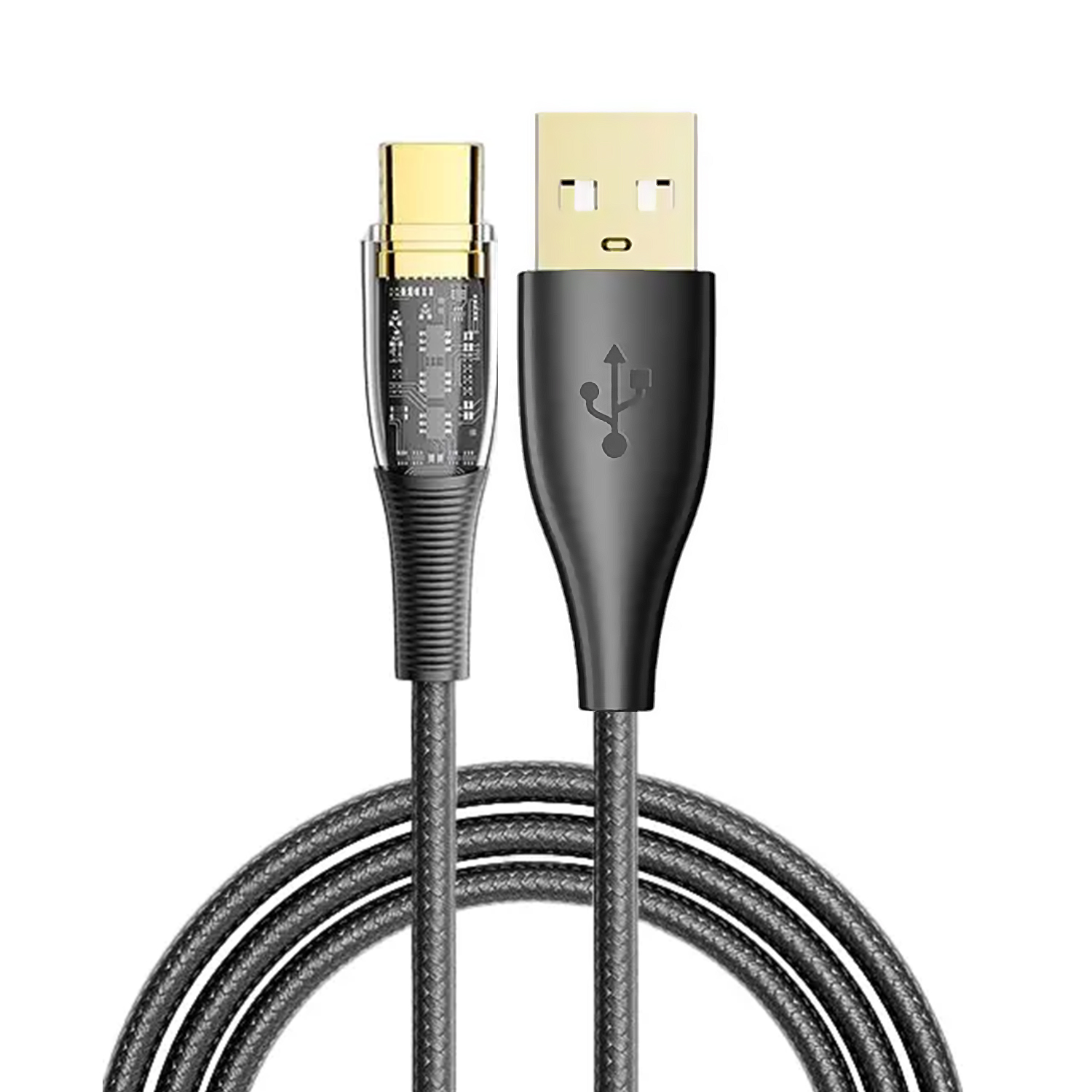 Câble à Gaine Tressée USB-C Vers USB-A (2 M, Noir) | | FR