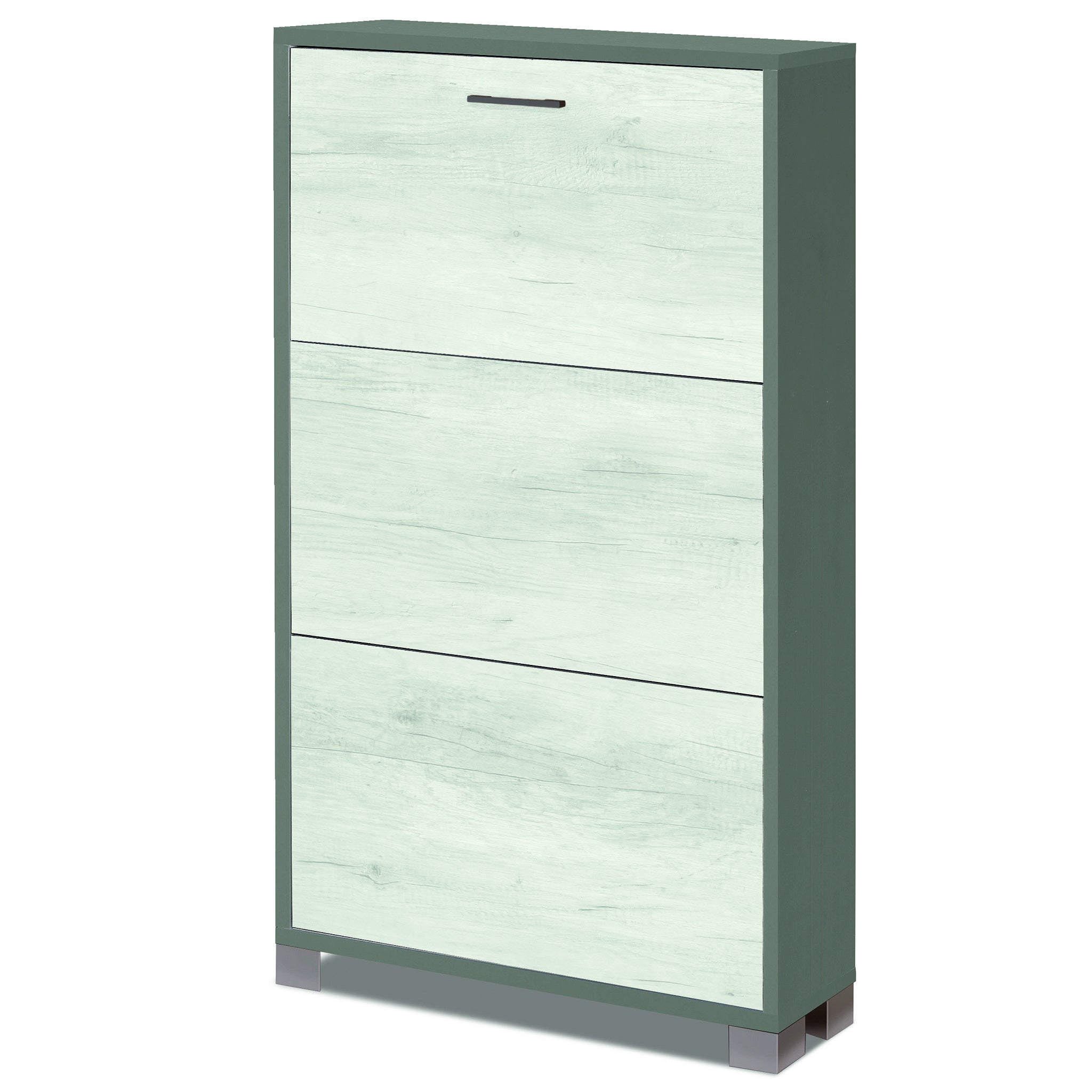 Scarpiera Legno Design 3 Ante - MilaniHome, 60x24x115 Cm, Marrone, Alta Qualità - Foto 9