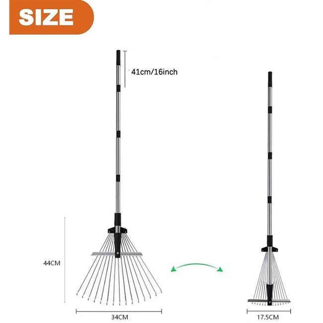 Rastrello Manuale Per Diserbo - In Acciaio Con Bordi Affilati, Per Giardino E Orto - Foto 2