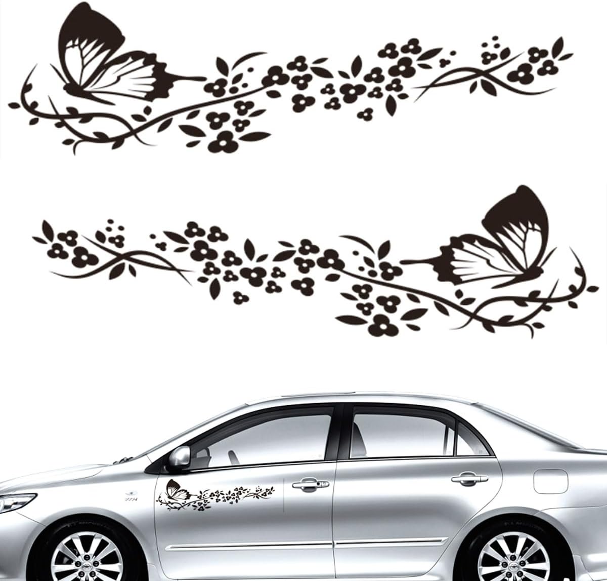 ULTECHNOVO 2pezzi Adesivo Per Auto Forma Di Farfalla Decalcomania - Foto 7