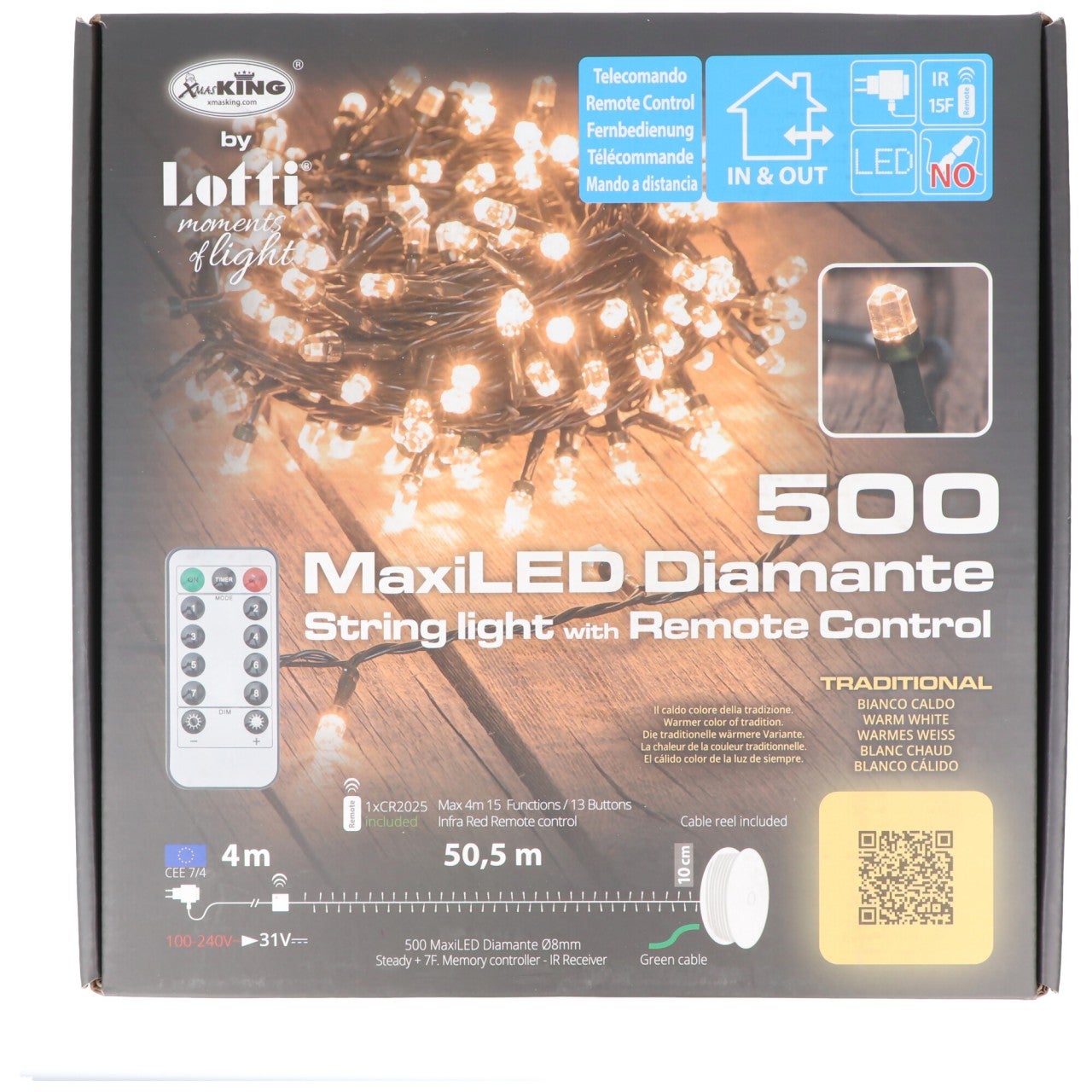Carla LED chaîne lumineuse 10 ampoules blanches 3 m