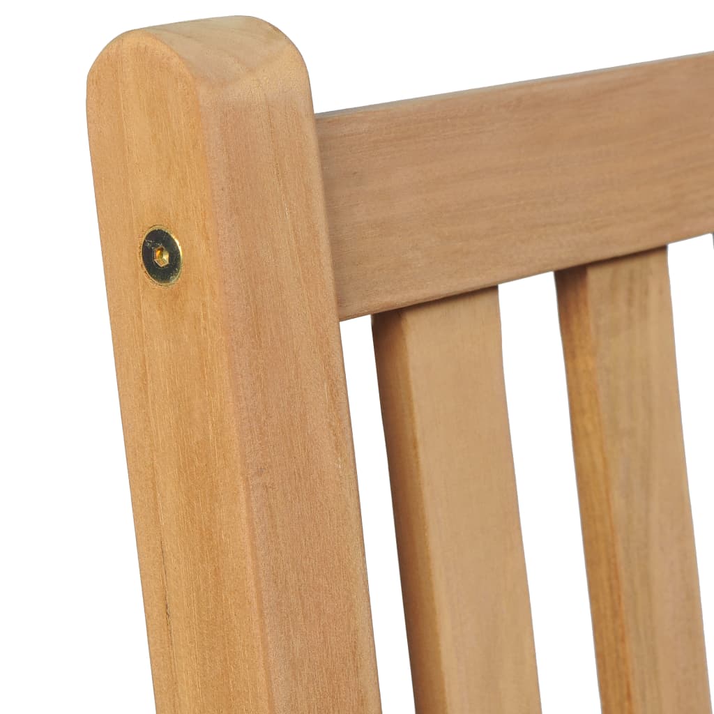 Chaises de jardin 4 pcs avec coussins crème Bois de teck solide - 4