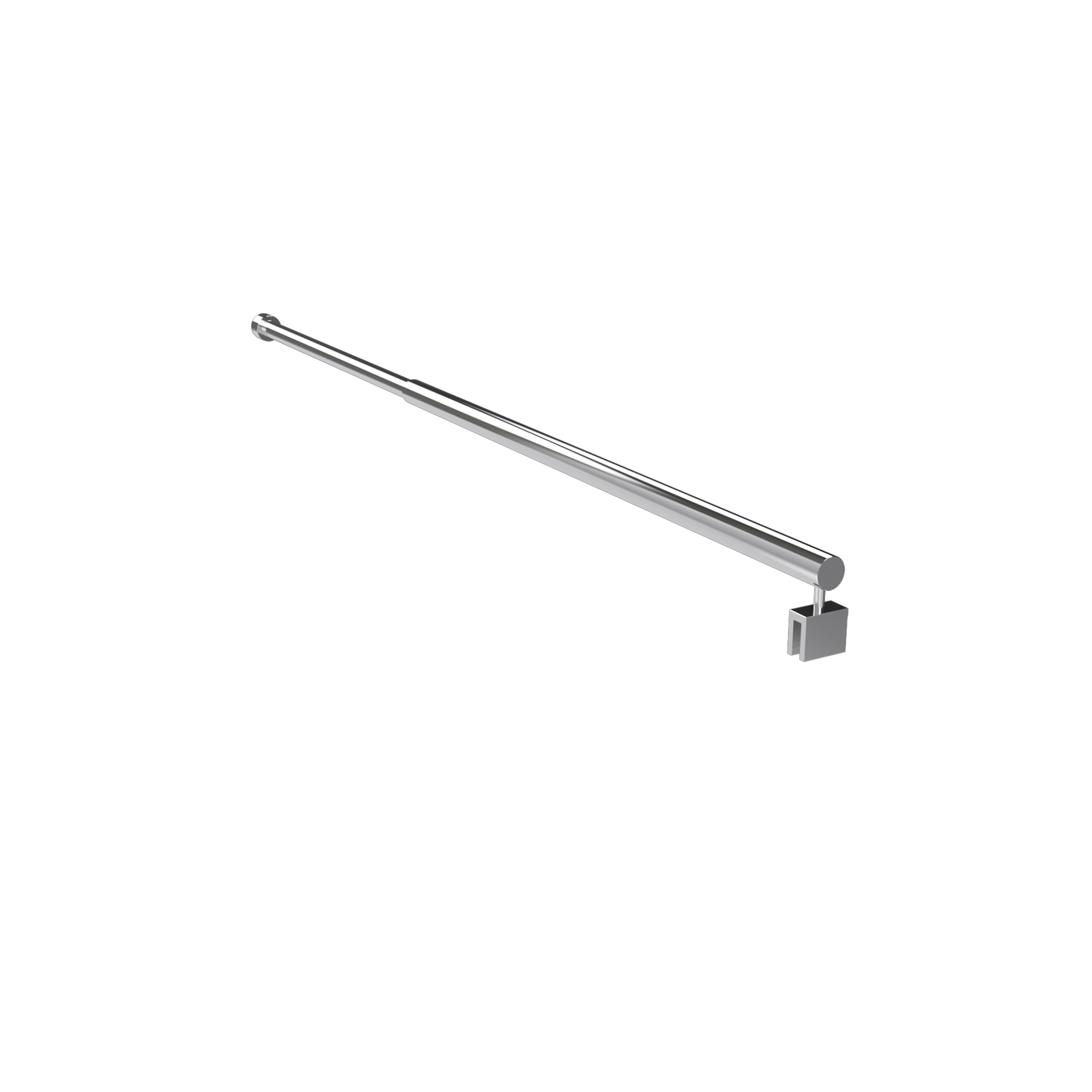 Barre de fixation extensible pour douche a l'italienne - extensible 70 a 100cm - Fixation murale - 3