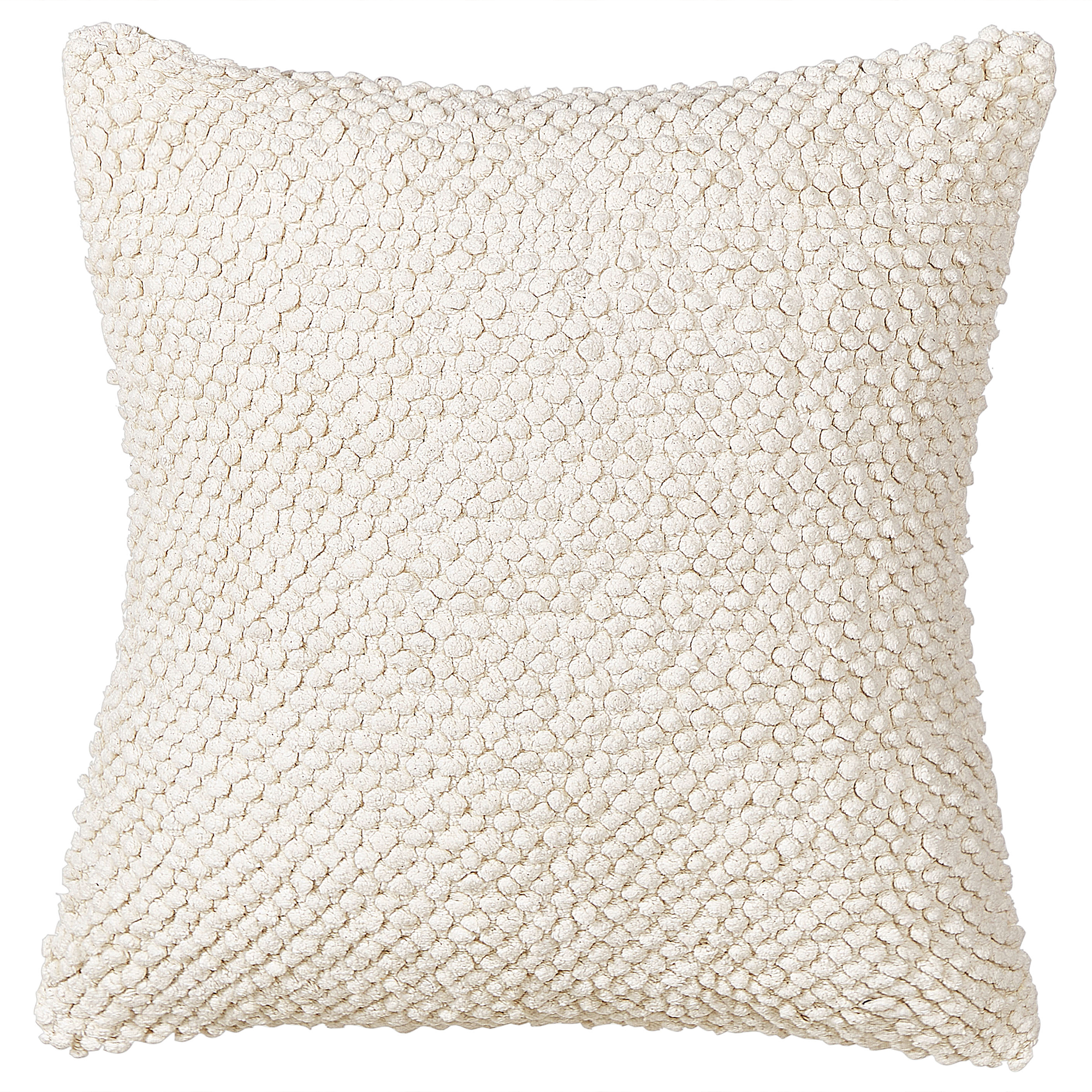 Beliani cojín decorativo joara algodón 50 x 50 cm beige claro liso
