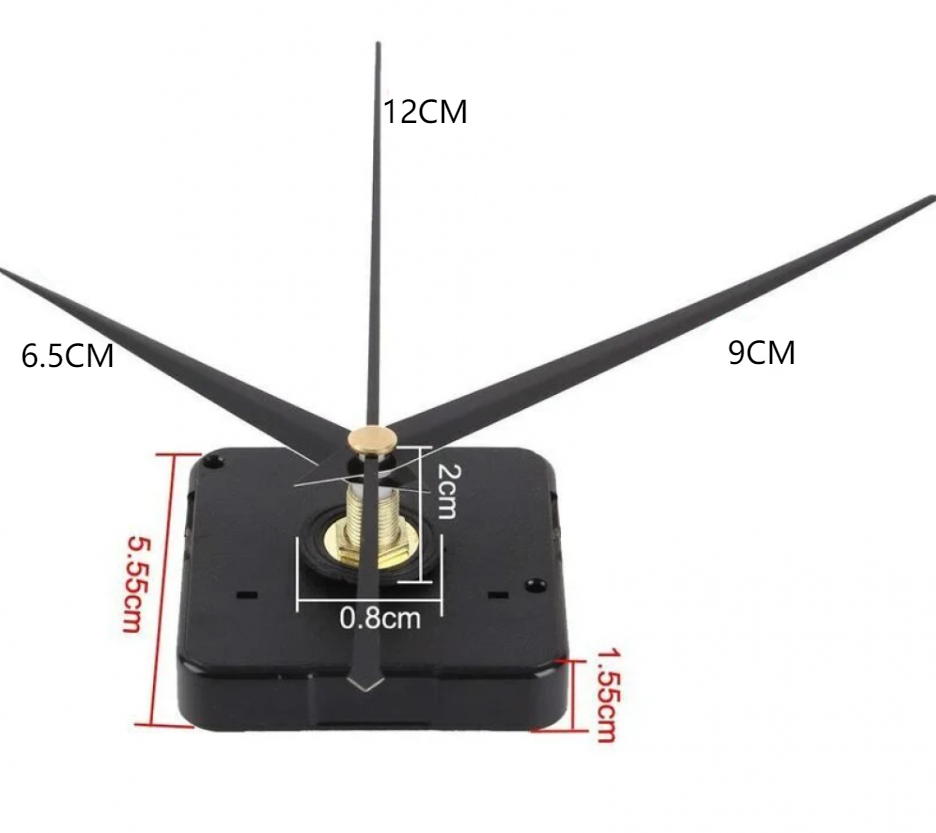Mécanisme d'Horloge Silencieux à Quartz – Pièces de Rechange pour Horloges Murales, Aiguilles et Système Pendule Complet - 3