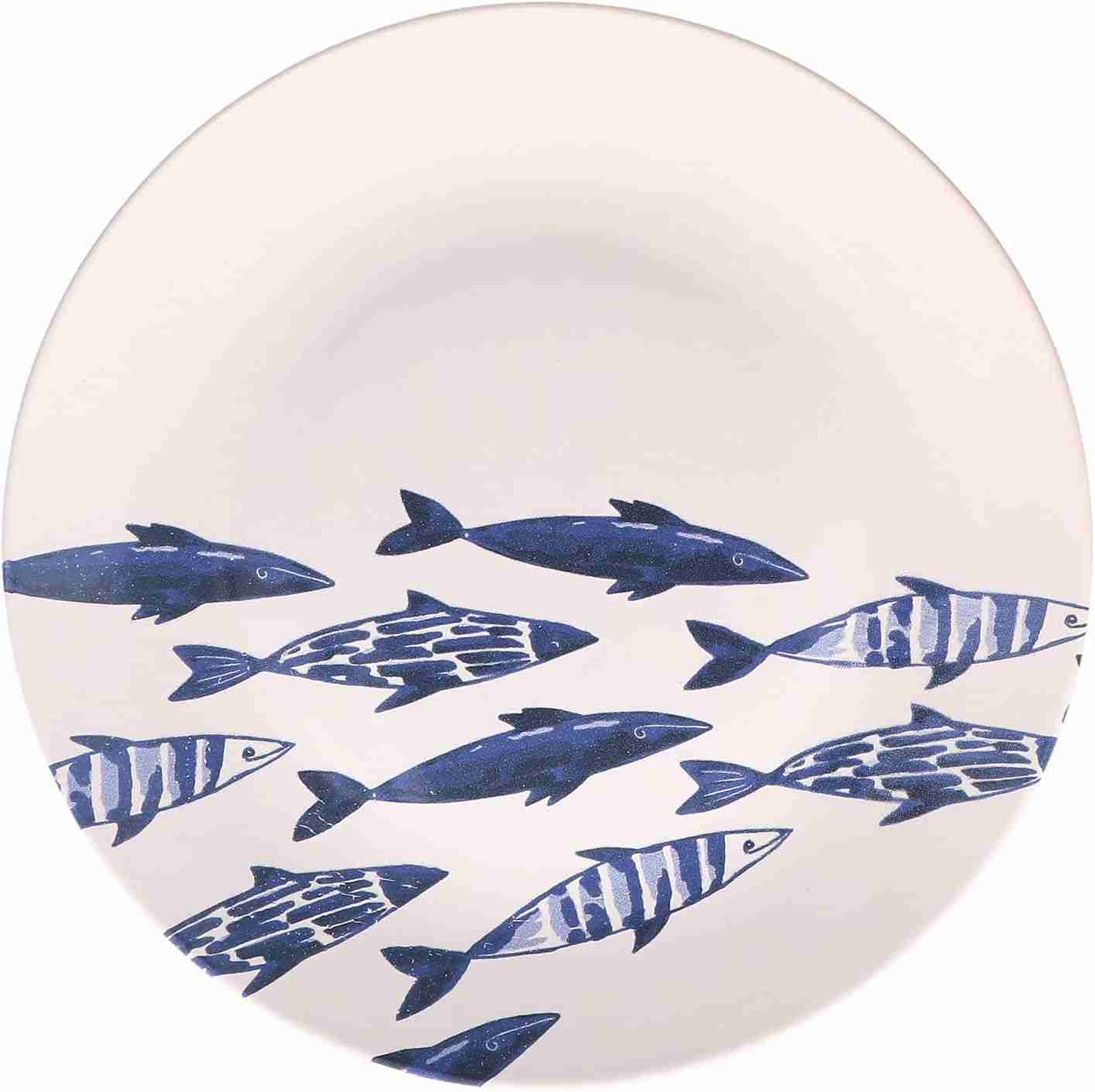 Set 6 Piatti Frutta In Stoneware Noir - &Oslash;20.5cm, Adatti Microonde E Lavastoviglie