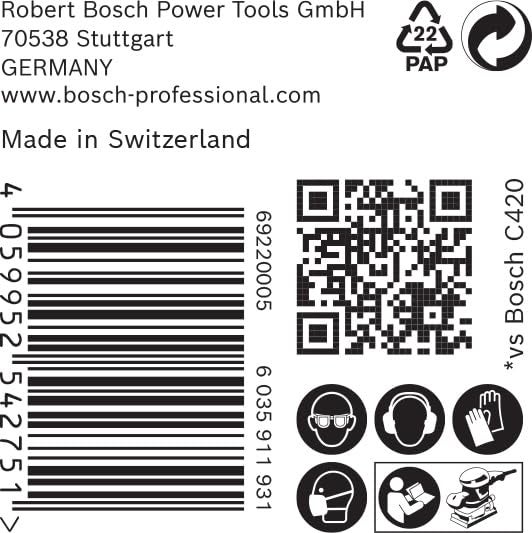 Bosch Accessories EXPERT C470 2608900937 Papier abrasif pour ponceuse vibrante perforé Grain num 80 (L x l) 186 mm x 93 - 9
