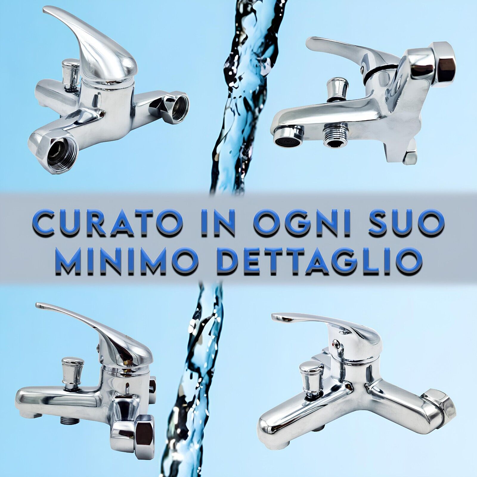 Miscelatore Monocomando Per Doccia Da Incasso In Ottone Cromato – Con Deviatore Per Soffione E Flessibile