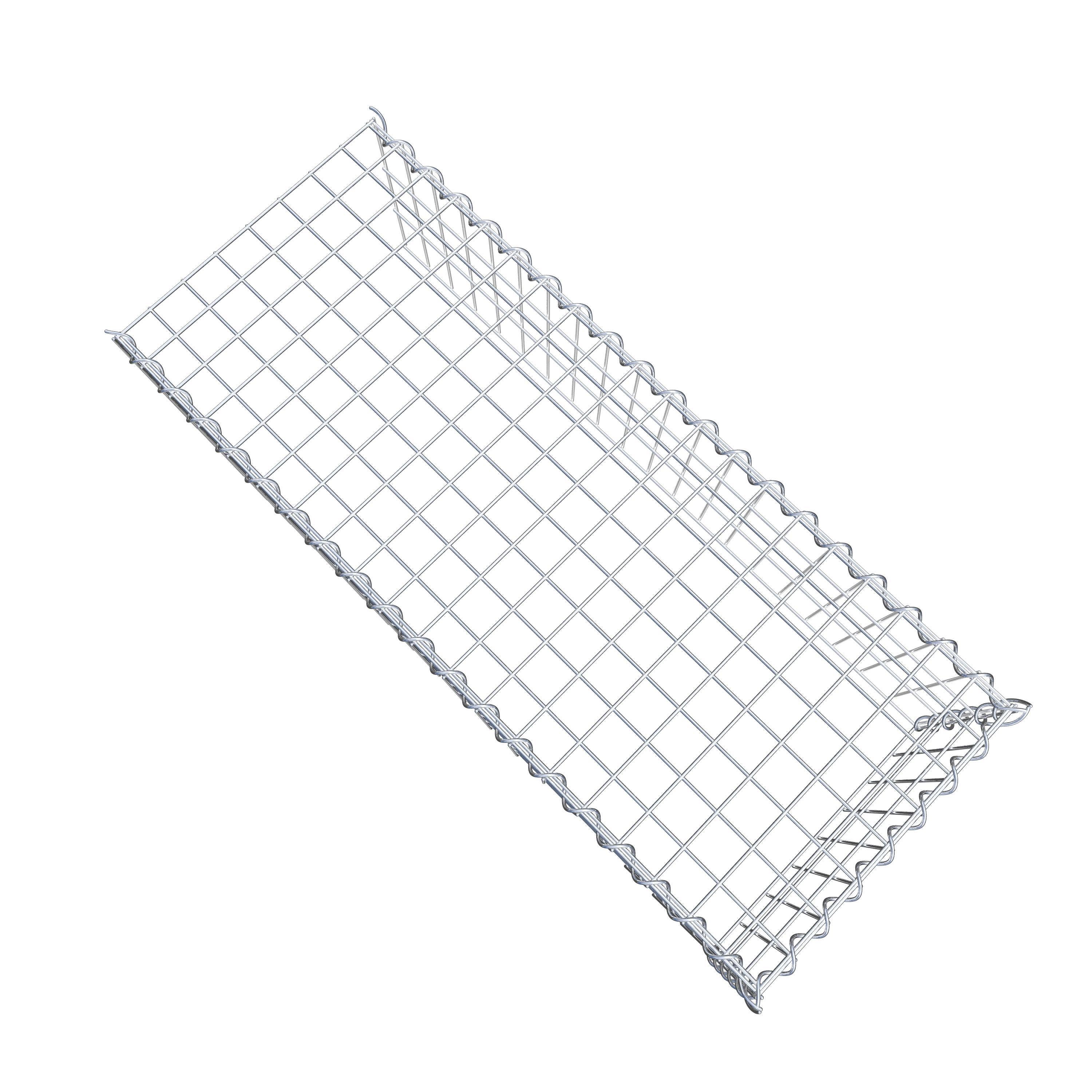 Gavión para ampliar y apilar, 100x30x40cm (LxHxP), malla 5 x 10cm, sin rejilla frontal ni inferior - 5