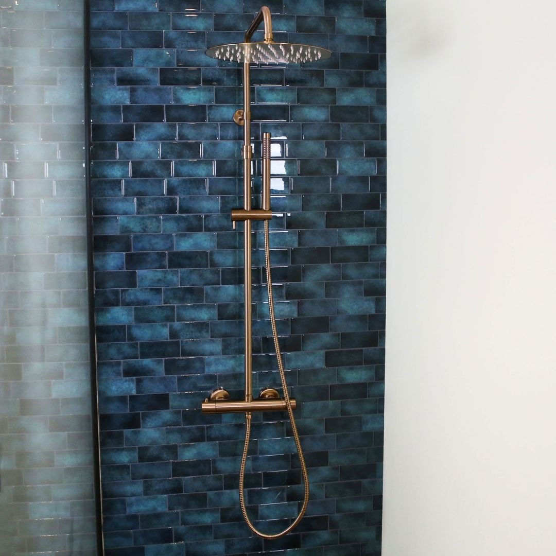 Luisa II colonne de douche thermostatique cuivre brossé - 2