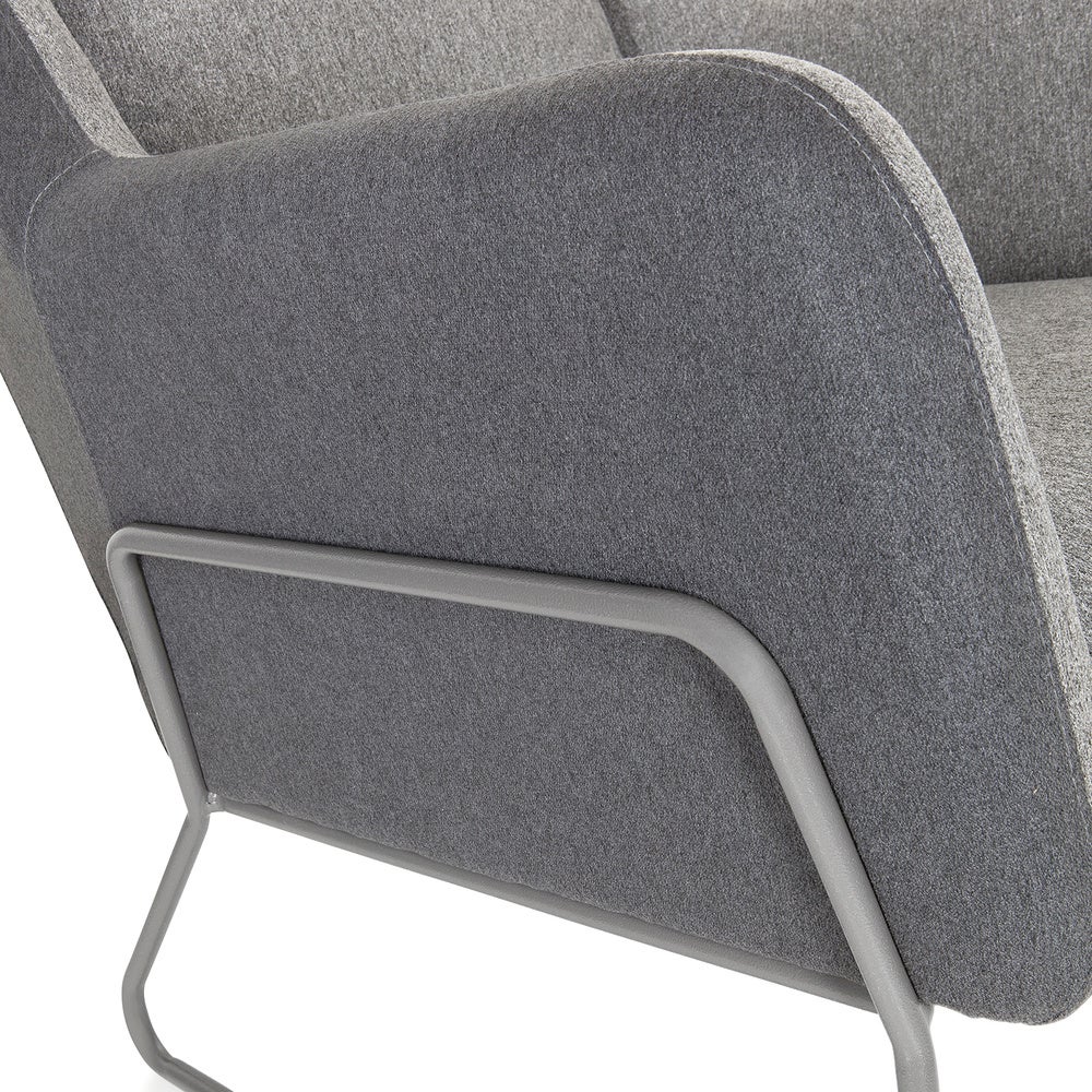 Poltrona Lounge LAGUN Struttura a slitta 1 Posto Grigio chiaro/scuro hjh OFFICE - 2