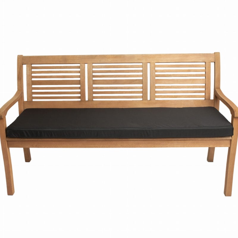 Poduszka ogrodowa na ławkę 170x50x7cm poduszka na meble ogrodowe czarna, poduszka na balkon taras, poducha ogrodowa na ławkę