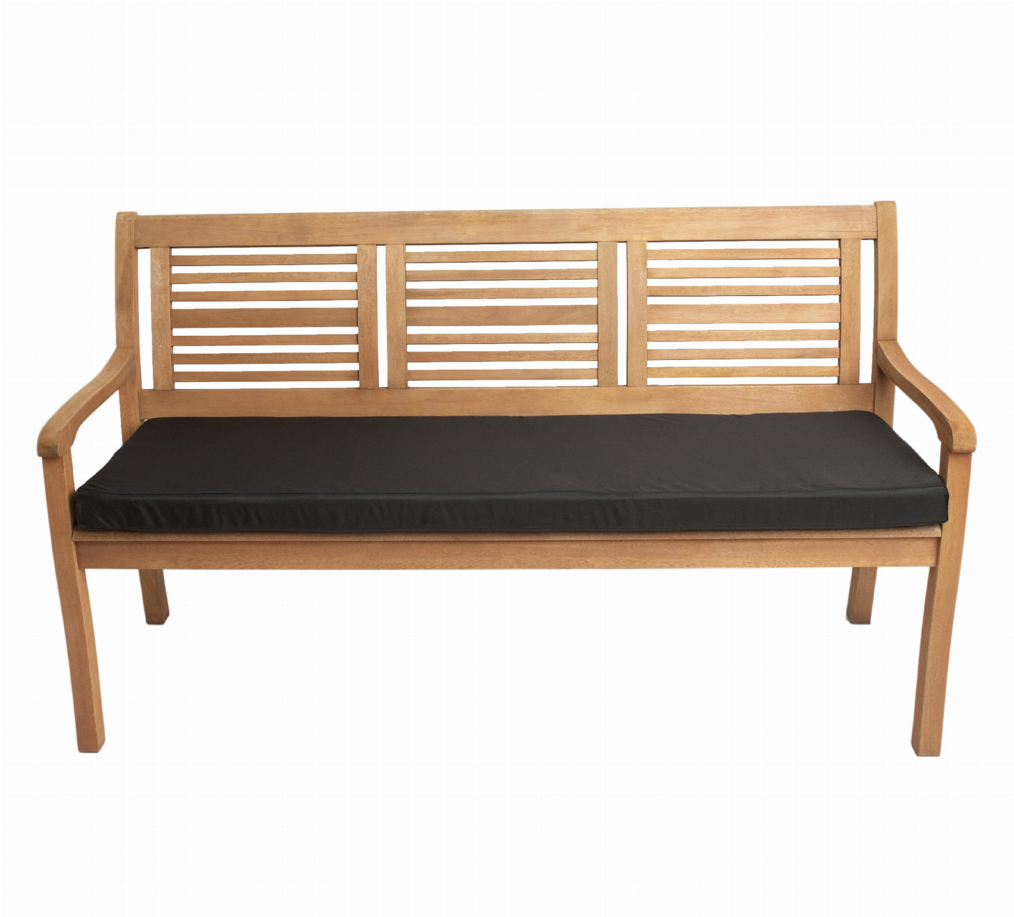 Cojín para banco de jardín 140x60x7cm asiento, cojín para columpio de jardín, cojín de asiento plano, cojín exterior de jardín negro