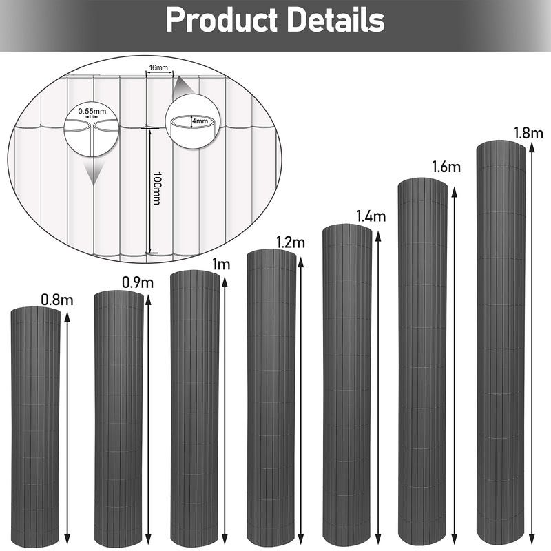 Protector de privacidad de PVC, protección de jardín, piscinas, balcón ...
